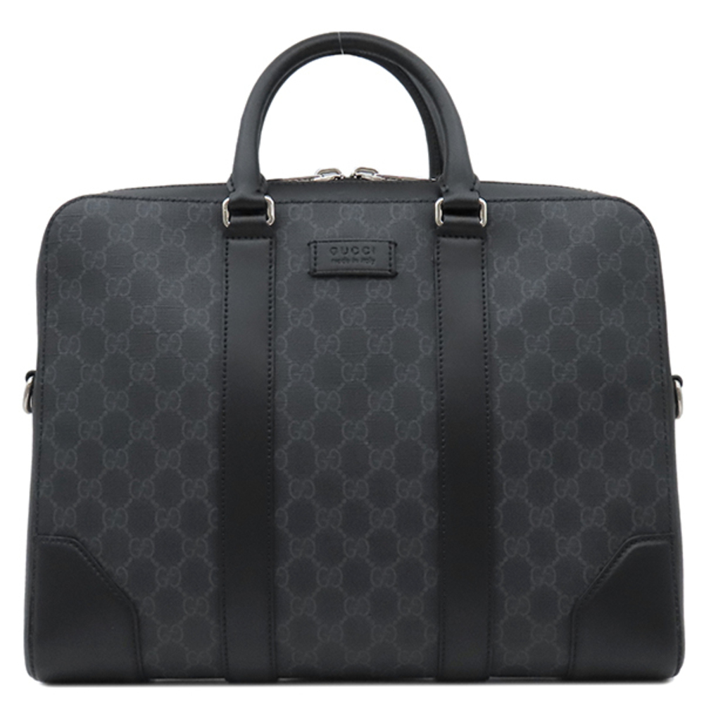 Gucci Bag GG Supreme Briefcase Canvas Black Business